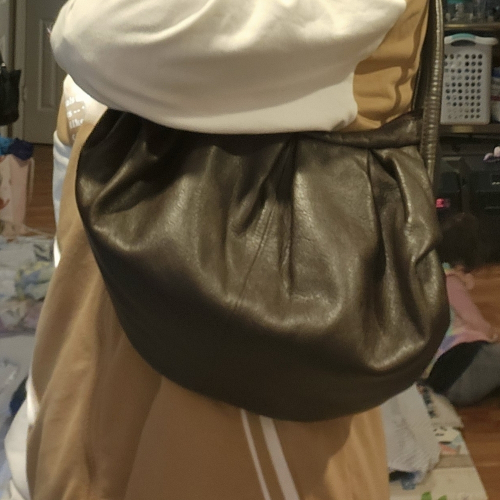 Brown leather bag